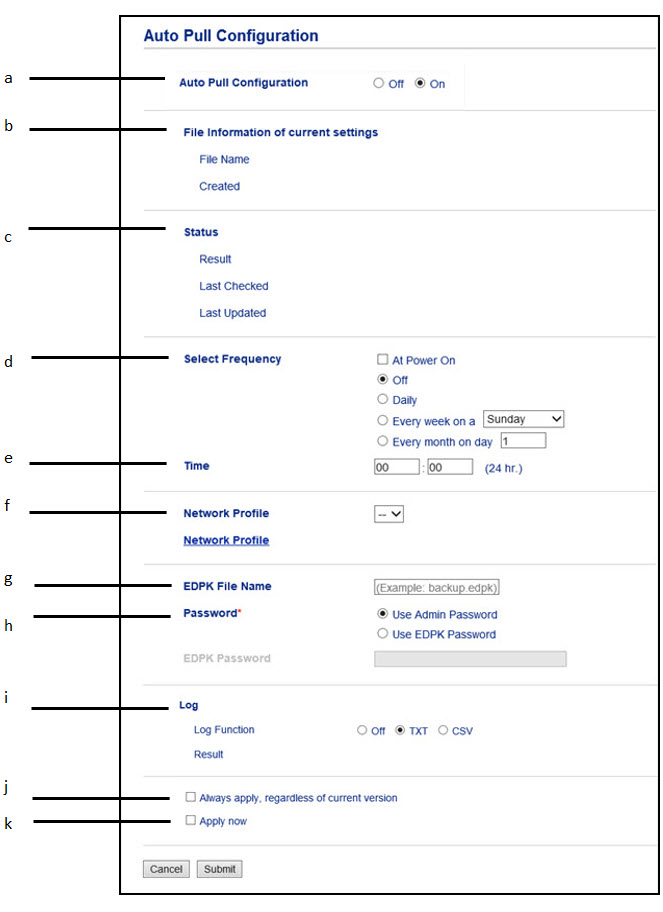 Auto Pull Configuration