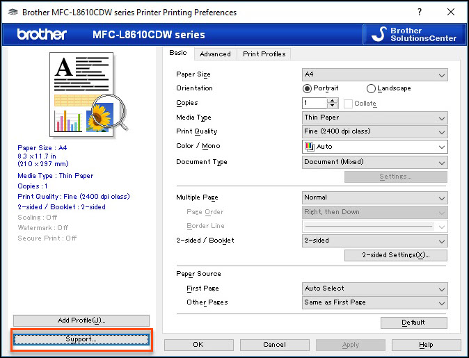 Printer Preference