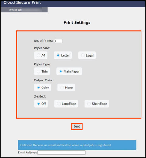 Print Settings