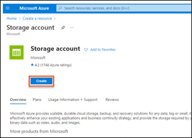 storage account